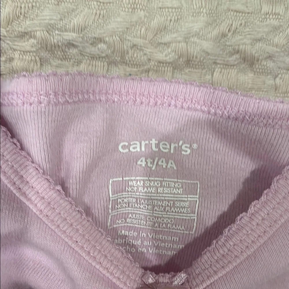 Carter's Dinosaur Pink and Red Pajama Sets Size 4T - Picture 9 of 11